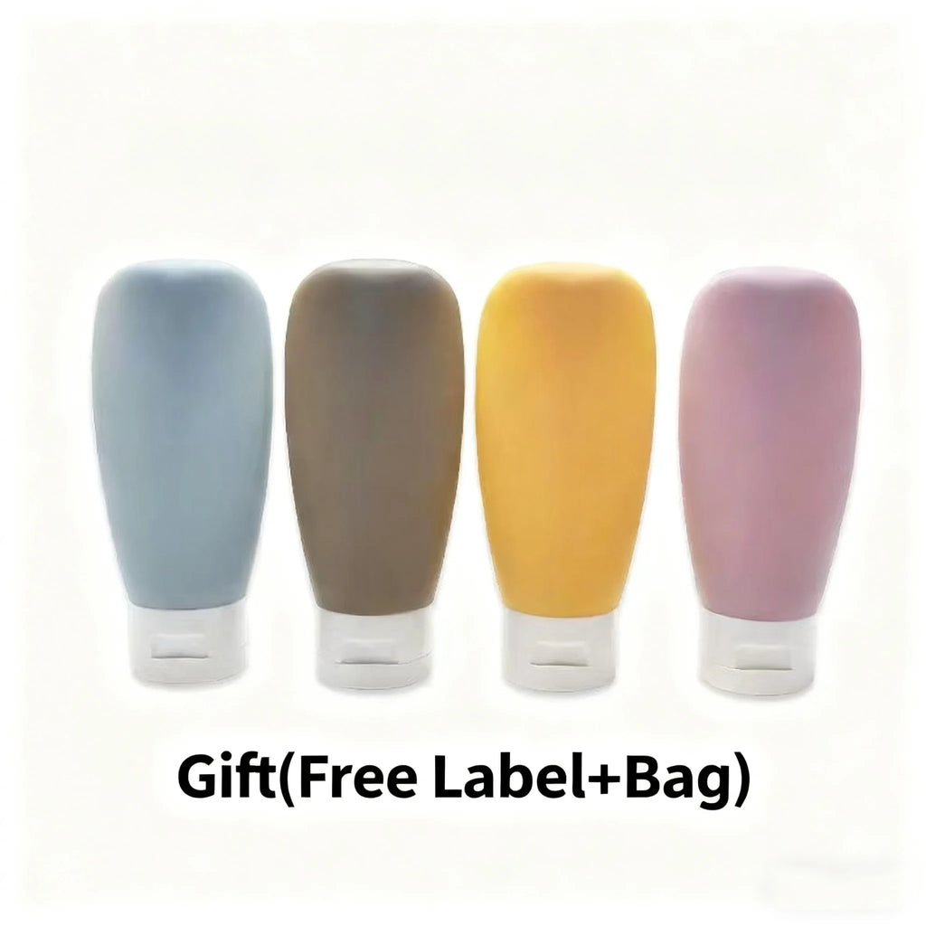 60ML Travel Bottles & Containers Small Mini Empty Plastic Squeeze Bottles for Travel Toiletries Shampoo with Storage Bag
