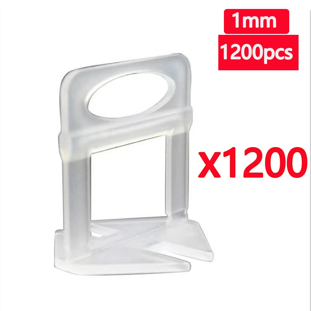 25-1200PCS Floor Tile Leveling System Clips Spacers Straps Tile Piler Wadge for Ceramic Tile Laying Leveling Construction Tools