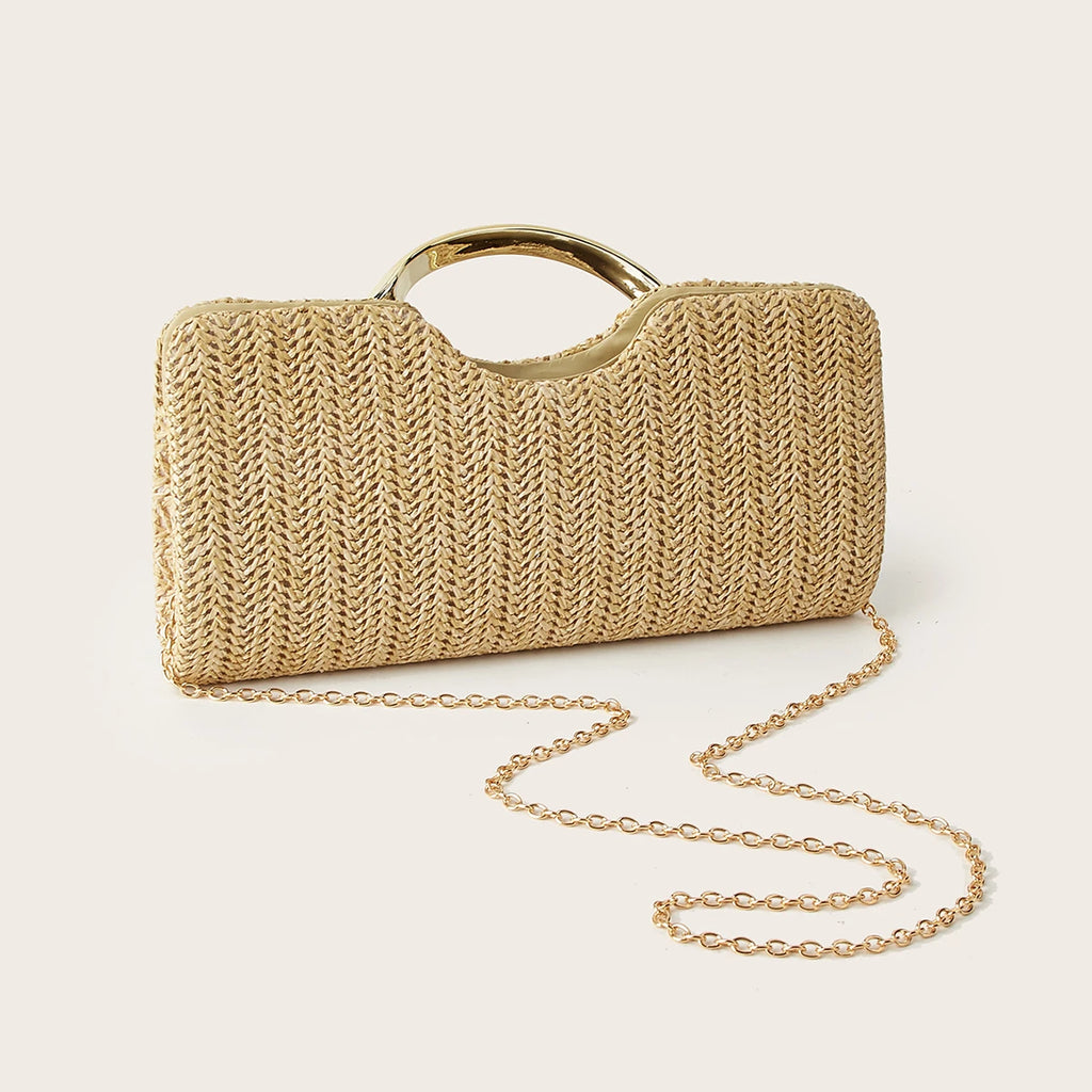 New Fashion Woven Handbag for Women, Versatile for Holidays, Beach, Business, and Commuting, Casual and Simple Beach Essential for Vacations