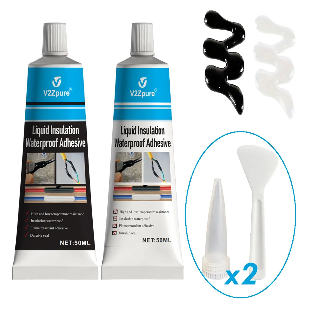 Black/White Liquid Electrical Tape Waterproof Insulation Paste Sealant Wire Cable Coat Fix Line Glue Repair Insulation Adhesive