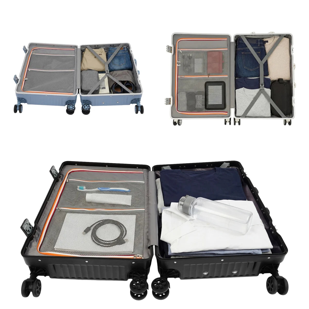 24-Inch Carry On Luggage Suitcases, Small Carry On Suitcase,Reinforced Small Carry-On Suitcase With Combination Lock