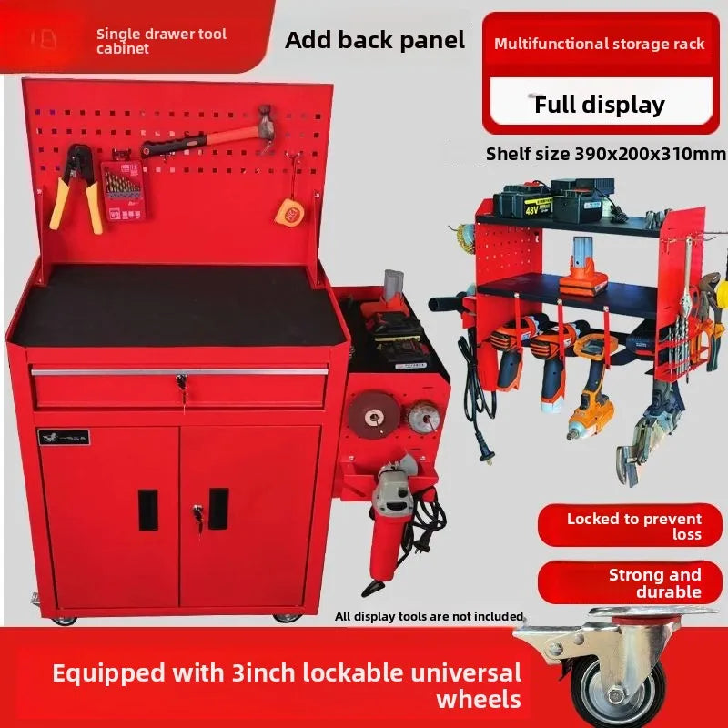 Heavy Duty Tool Cabinet with Wheels – Thick Steel Rolling Tool ChestLockable Drawers & Storage Organizerfor Garage Workshop