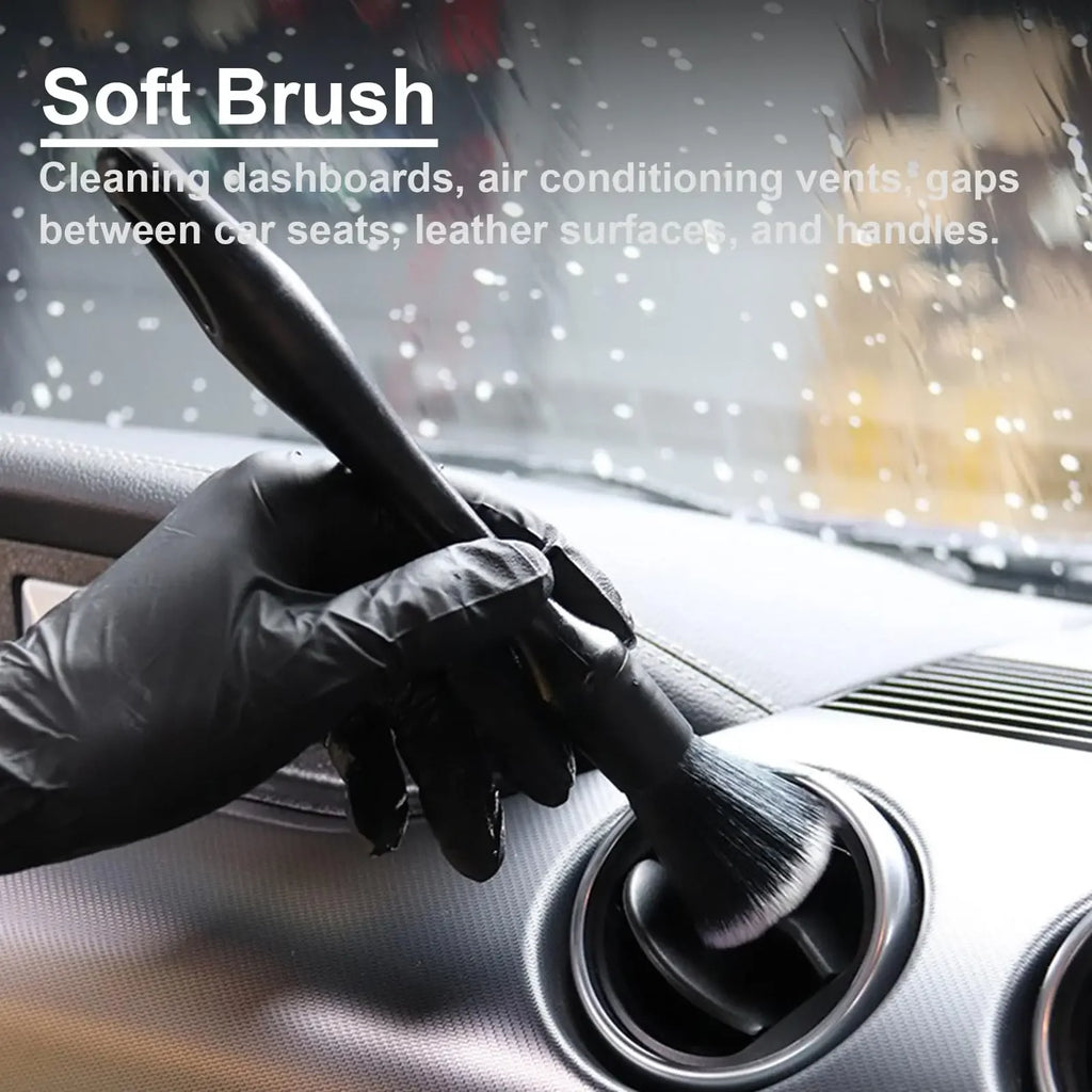 3/4 PCS Car Detailing Brush Set for Cleaning Exterior Boars Bristle Detailing Brushes Car Interior Cleaning Kit