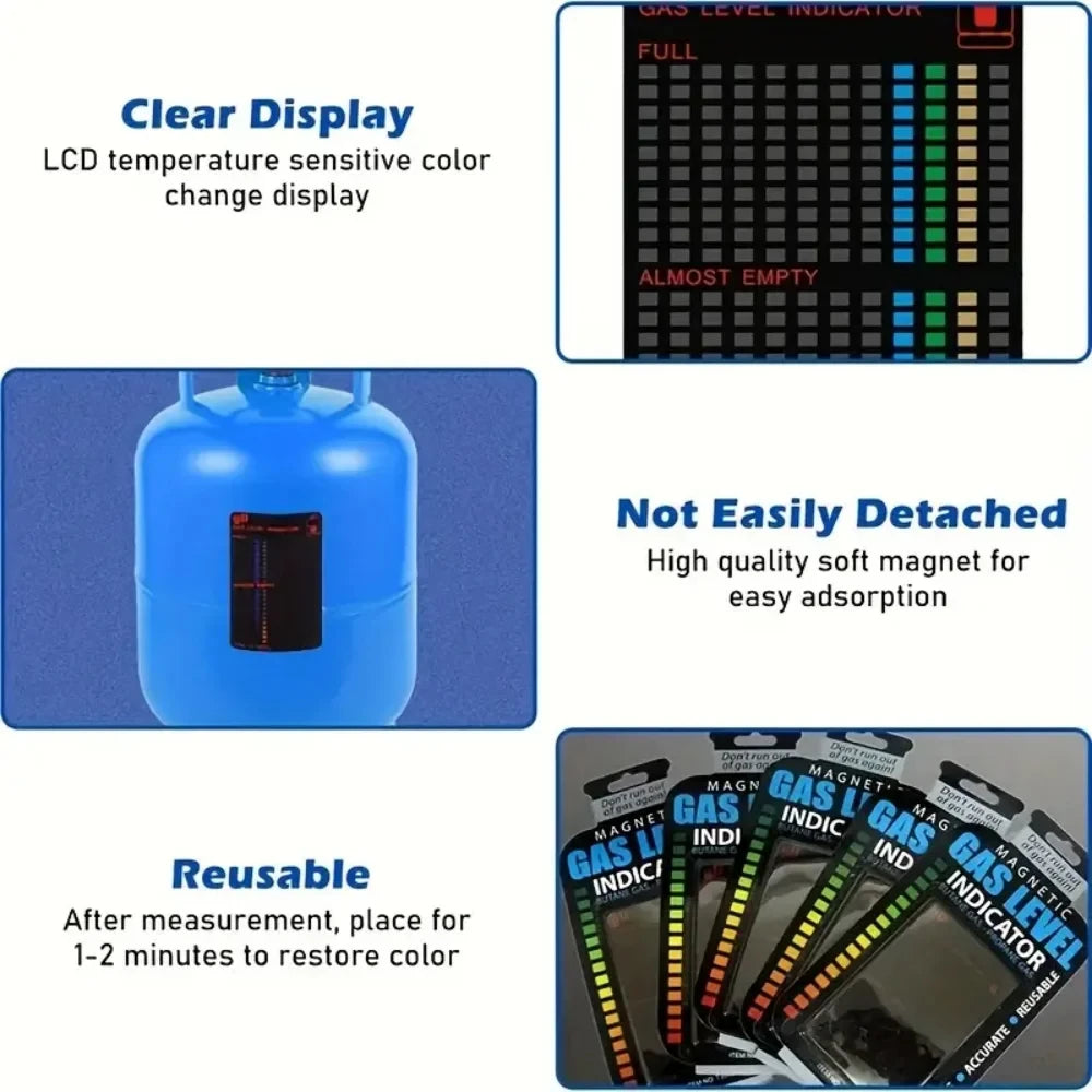 Portable Gas Indicator Level Practical Propane Butane LPG Fuel Gas Tank Level Indicator for Home Kitchen Outdoor Use