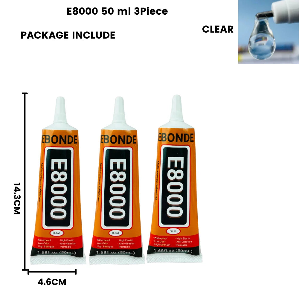 15/50/110mL E8000 Multi-Purpose Liquid Glue Super Strong Adhesive for Jewelry Crafts Rhinestones DIY E-8000 Phone Screen Glass