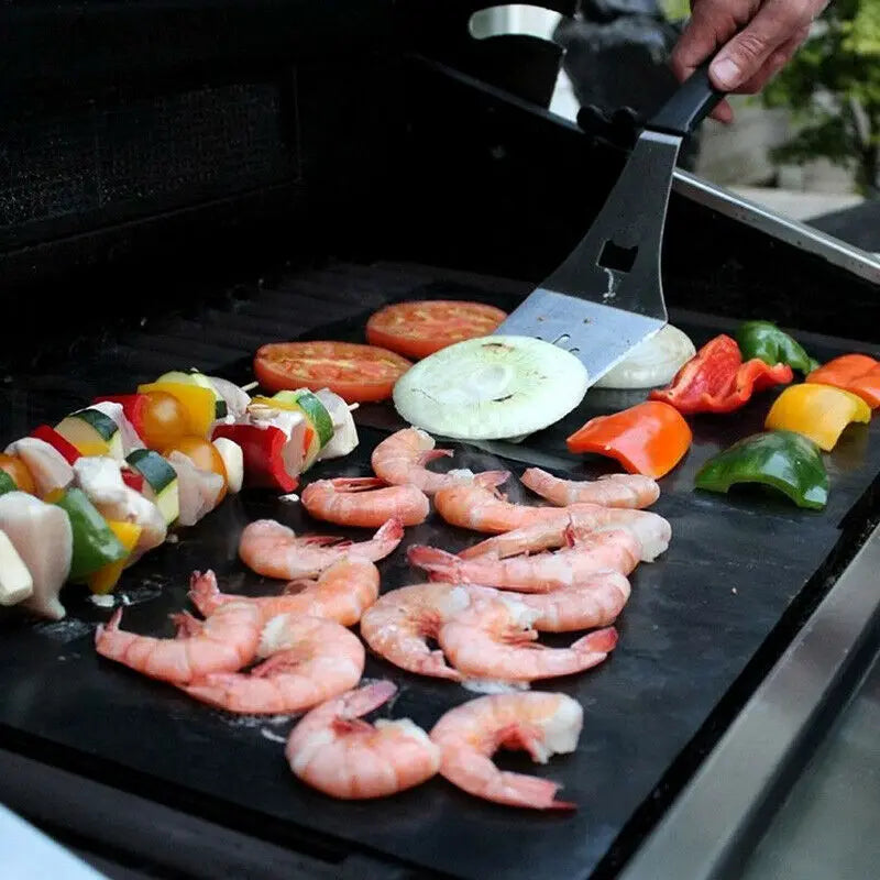 BBQ Grill Mat Barbecue Outdoor Baking Non-stick Pad Reusable Cooking Plate 40 x 33cm for Party Grill Mat Accessories
