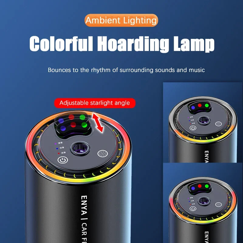 Car Air Freshener 3 Color Essential Oil Fragrance Diffuser Smell Distributor USB Rechargeable Aromatherapy Scent Air Refresher