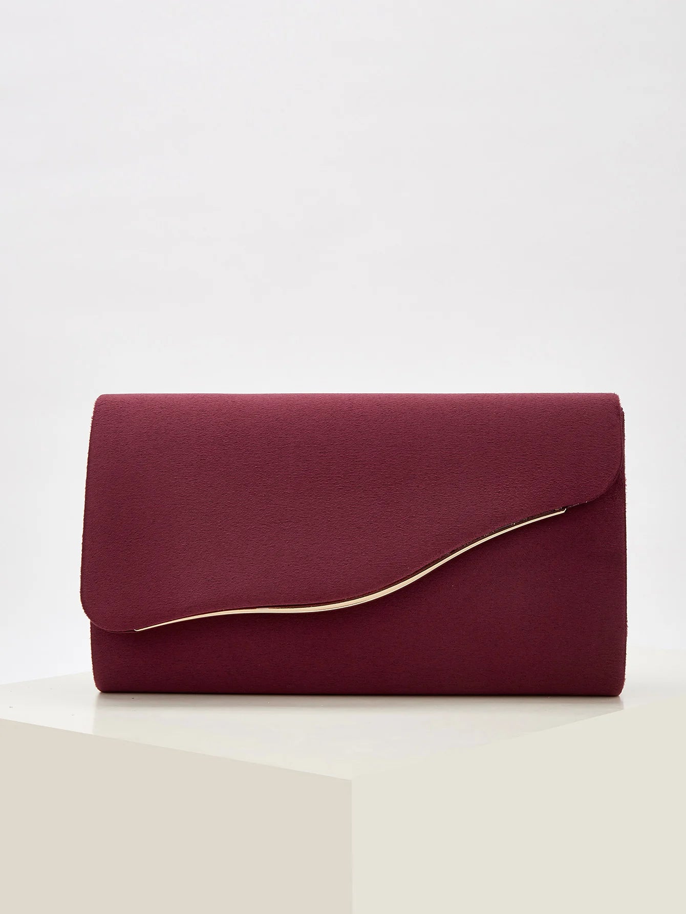 Women's Fashionable Velvet Clutch Bag, Evening Bag, Envelope Bag, Flap Bag, Makeup Bag, Wallet, Business Commuter Bag, Portable Crossbody Bag, Detachable Shoulder Strap, Evening Dress Matching Clutch Bag, Prom, Wedding Season