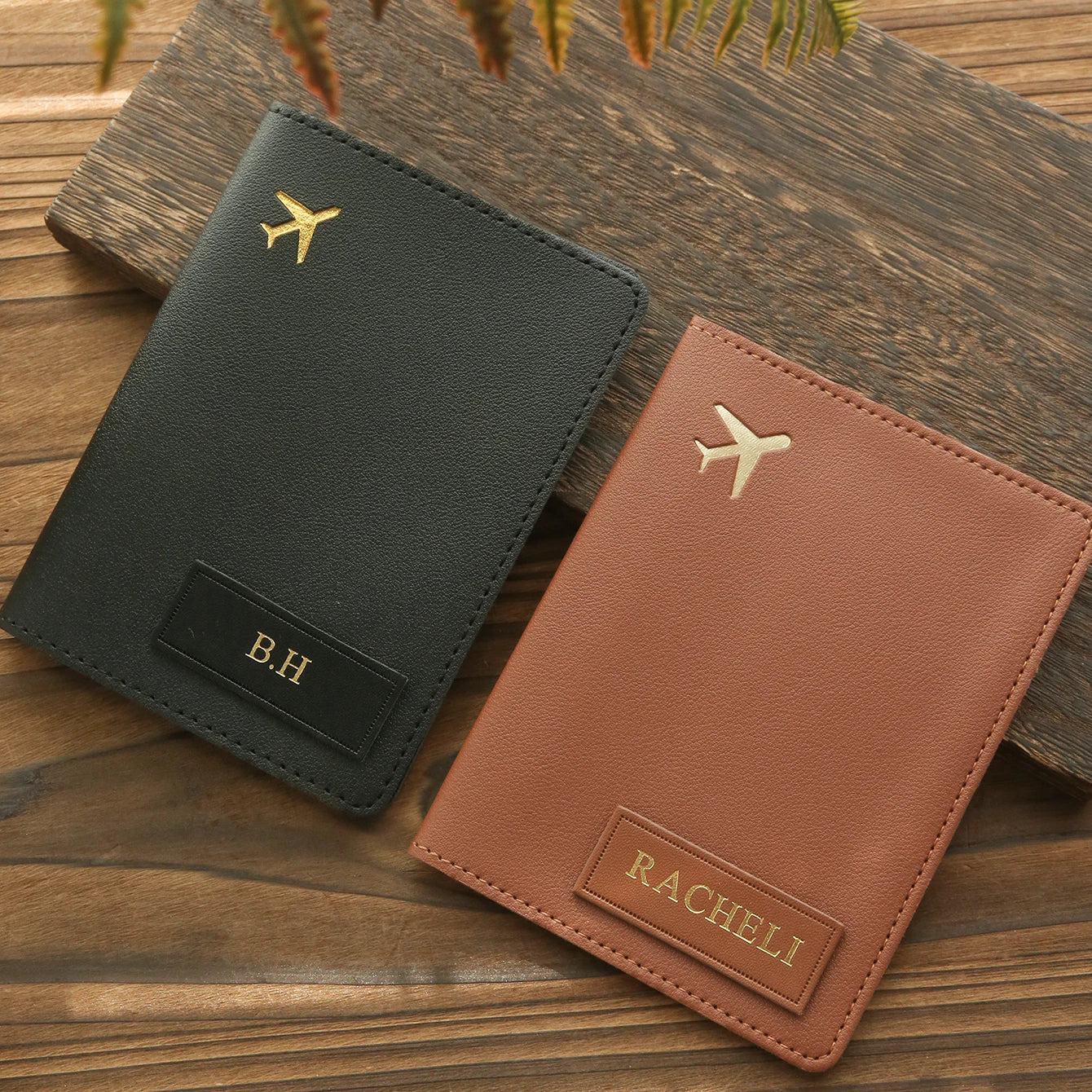 Custom Hot Stamping Name Passport Cover Minimalist Leather Passport Holder Personalized Travel Document Case, Unique Travel Gi