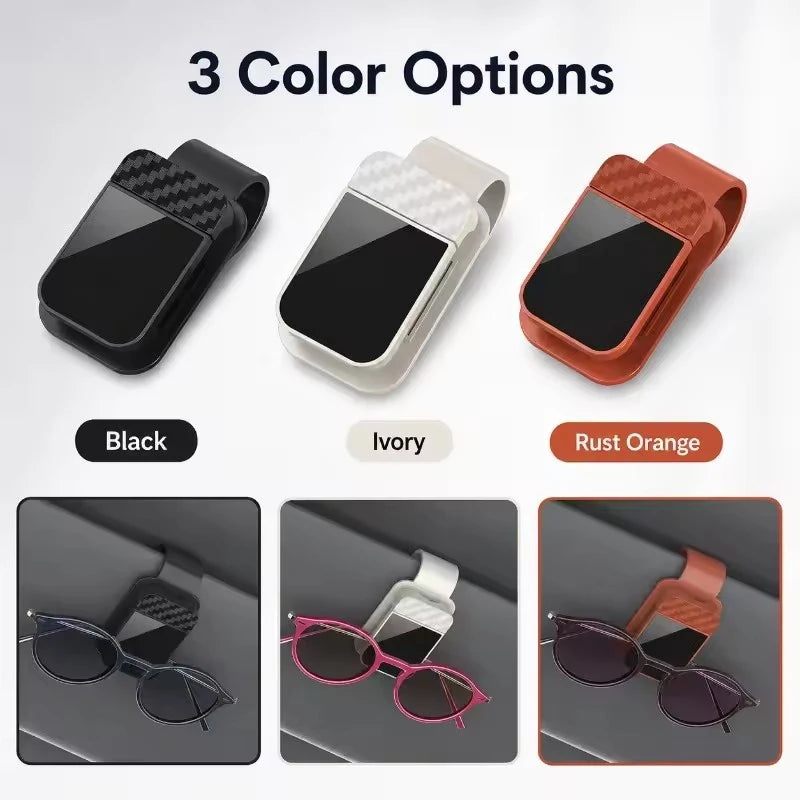 Car Sunglasses Clip Sun Visor Glasses Holder Card Ticket Holder Stable Storage Clips Eyeglasses Hanger Car Interior Accessories
