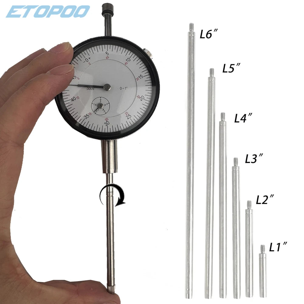 1-6 inch Dial/Digital Indicator Accessory Extension Pole Dial Dia.4.5mm Extension Pole Digital Indicator