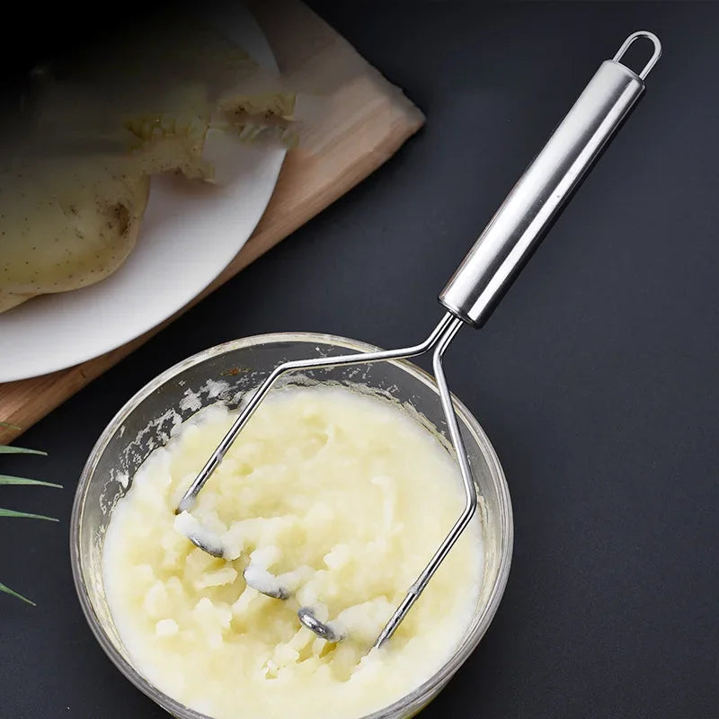 1pcs Stainless Steel Potato Masher Manual Fruit and Vegetable Press Mud Machine Wave Pressure Kitchen Tool Accessories
