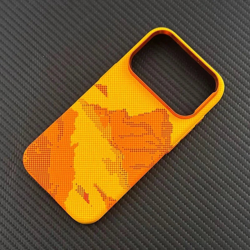 Luxury Ultra Thin Carbon Fiber Magnetic Case for iPhone 17 16 15 Pro Max Magnets Wireless Charging Alloy Lens Shockproof Cover