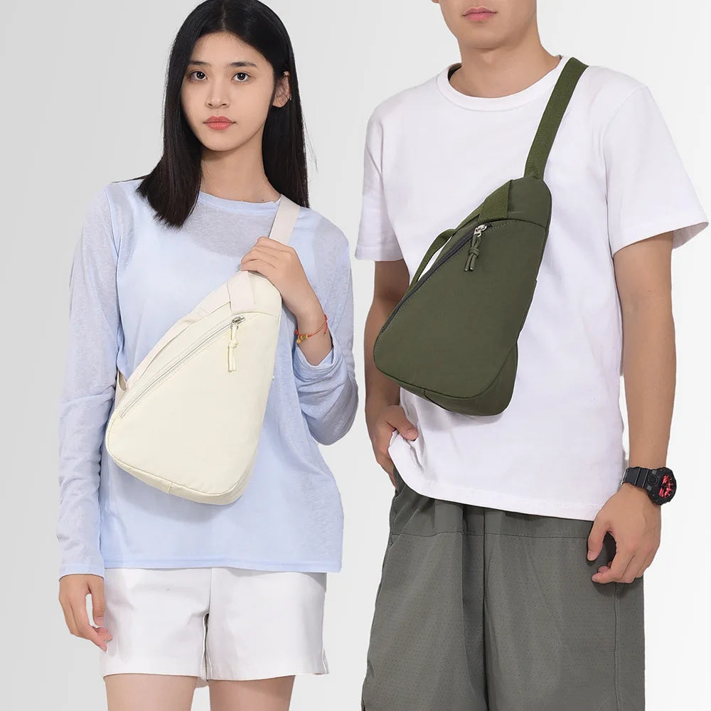 Men's Chest Bag Business Casual Multi-Functional Large-Capacity Crossbody Bag Women Japanese-Style Stylish Single-Shoulder Bag