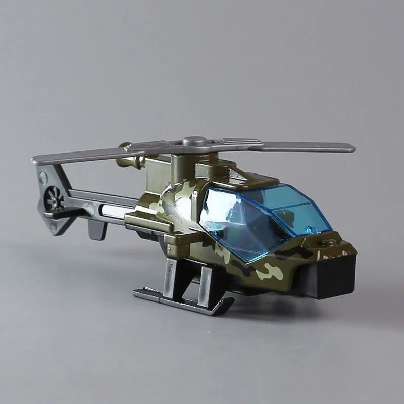 MINI Alloy Helicopter Model Toys Simulation Military Armed Tank Helicopter Armored Vehicle Car Truck Decorations Birthday Gifts