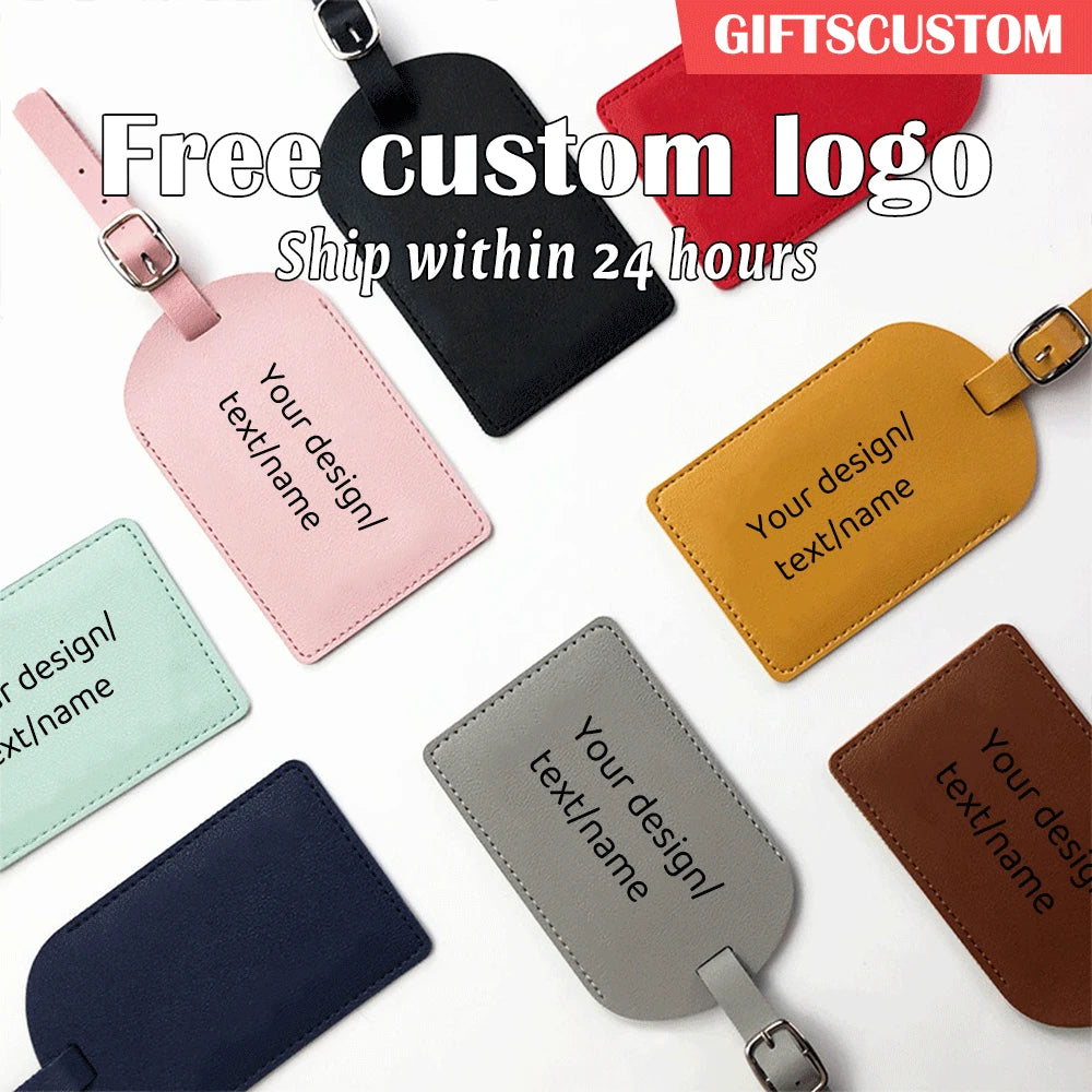 Gita Custom Logo Travel Bag Tags, Thickened PU Leather Luggage Tags, Boarding Passes, Wholesale Wedding Gifts