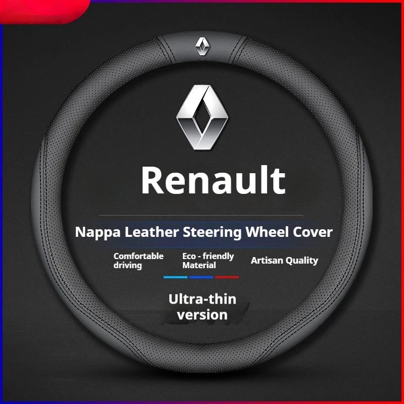 For Renault Clio Sandero Megane 2 Talisman Laguna Scenic kadjar Captur KWID Duster non-slip Leather Car Steering Wheel Cover