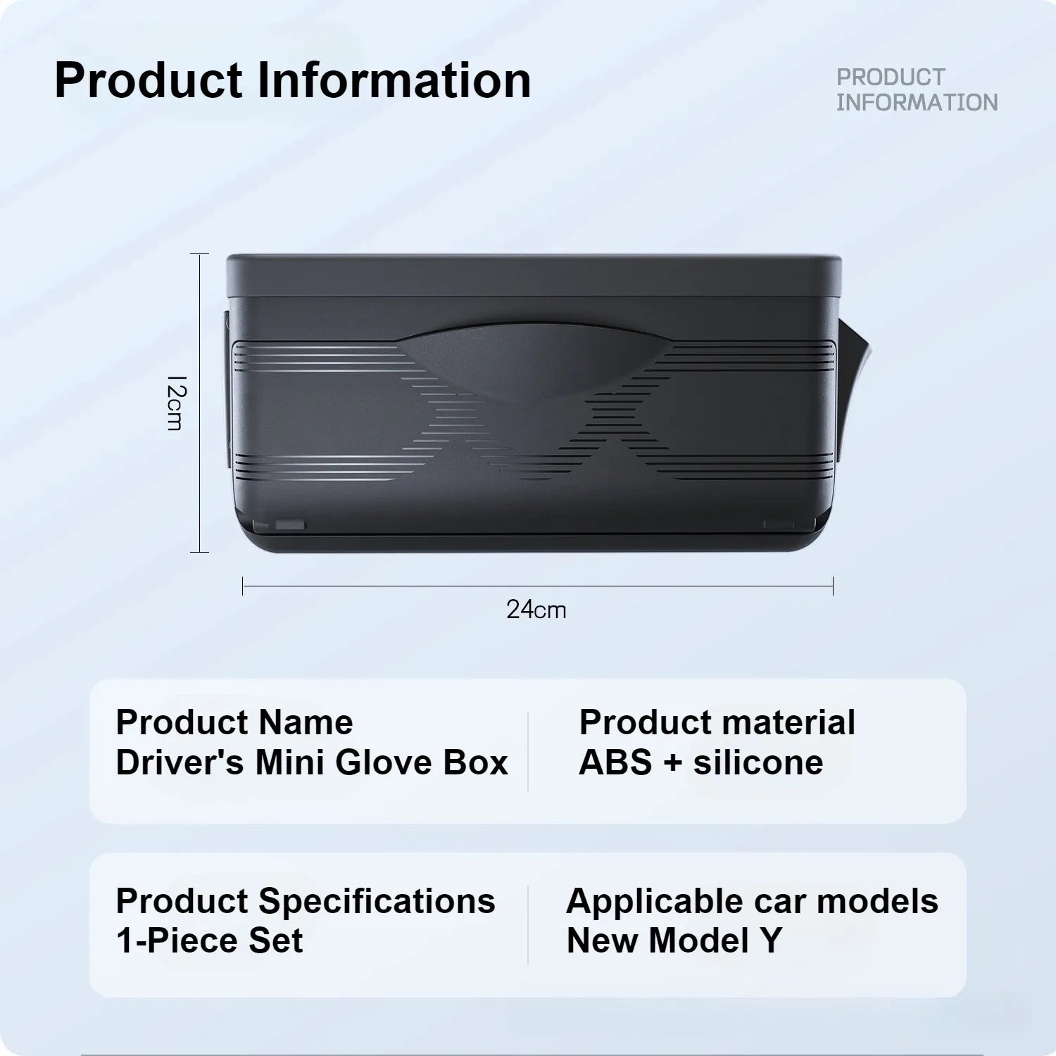 For Tesla Model Y YL Juniper 2025 2026 Driver Side Mini Glove Storage Box Phone Holder Storage Glasses Case Car Auto Accessories
