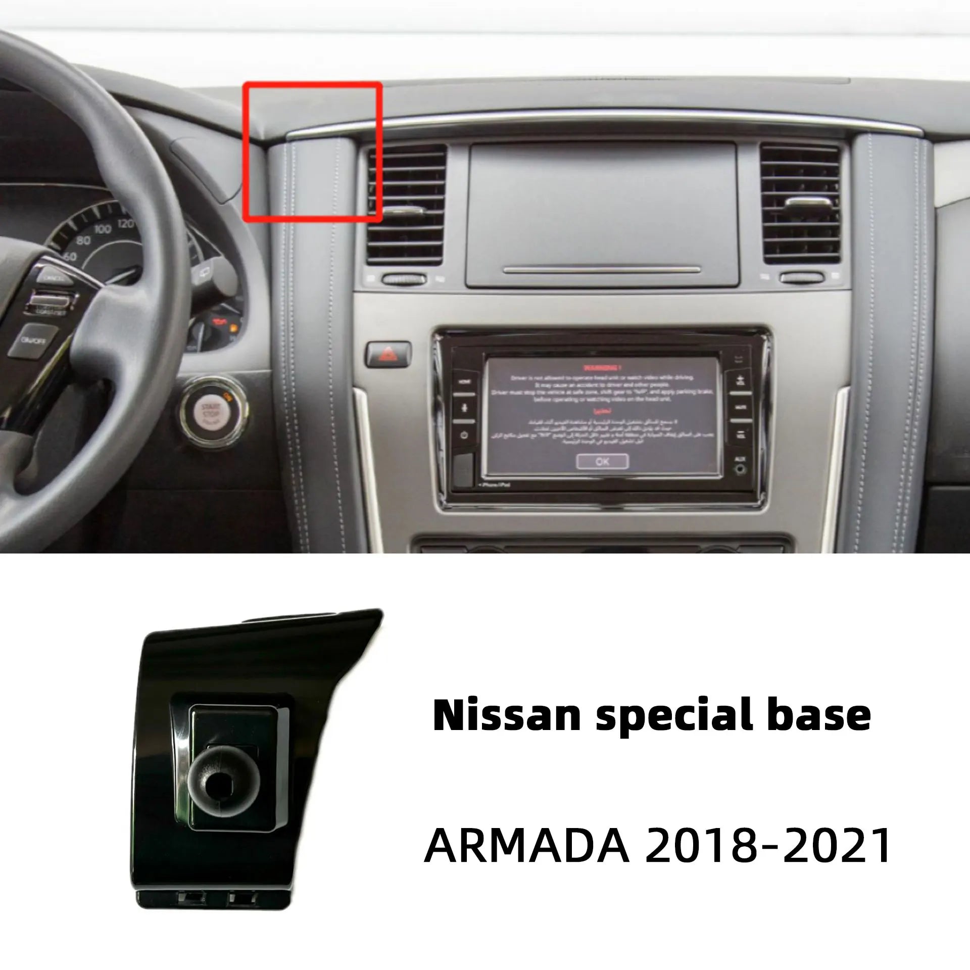 For Nissan X-trail Qashqai Rogue Sport Rogue Altima Versa Car Mobile Phone Holder Base Fixed Air Outlet Bracket Accessory