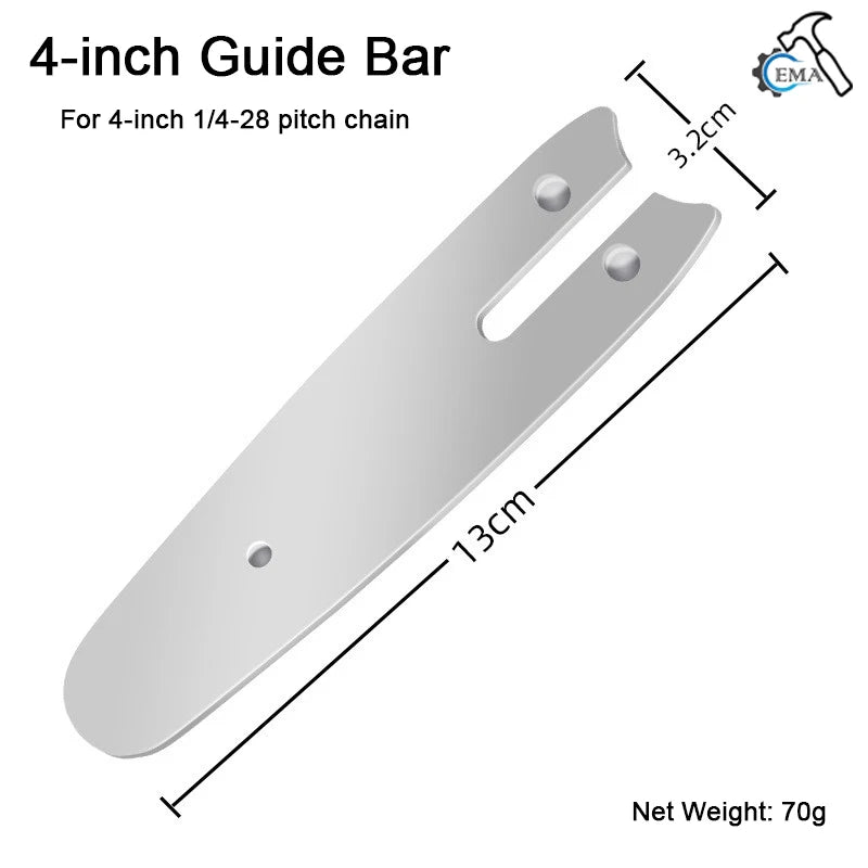 4/6/8 Inch Saw Bar 28/36 Knots Electric Chain Saw Accessories Replacement Chain Guide Mini Steel Chainsaw Garden Cutting Tool