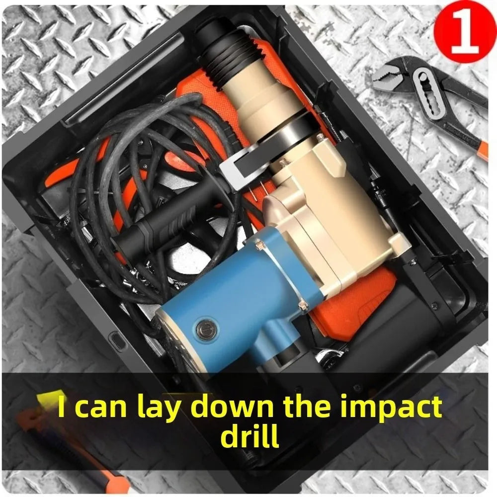 Portable Toolbox Storage Box 22 Inch Large Capacity Suitcases Hardware Parts Box Multi-function Tool Organizer Garage Workshop