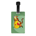 Custom My Friends Cartoon T-Tigger Pooh Luggage Tag Privacy Protection Baggage Tags Travel Bag Labels Suitcase