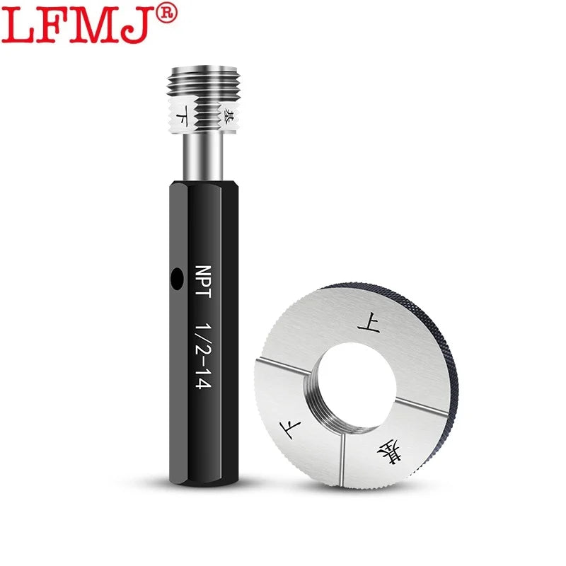 1pcs Taper Pipe Thread Plug Gauge  / Thread Ring Gauge Measure Tool NPT1/16-27 1/8 1/2 3/4 3/8-18 1'' NPT2'' 3''