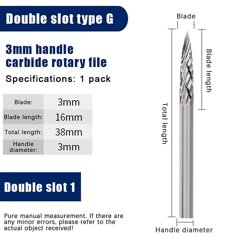 Tungsten Carbide Rotary File Hard Alloy Rotary Bur Drill Bit 3mm Shank Engraving Cutter Grinding Head For Metal And Plastic