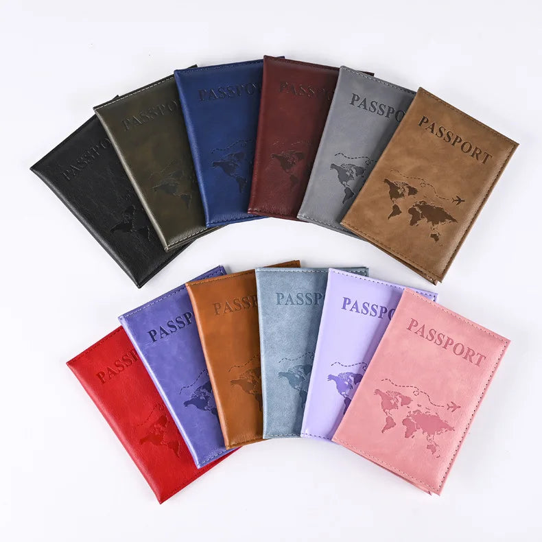 Women Men Letter Lover Passport Cover Men Women Travel Passport Case Leather Cute Passport Wallet Purse Girl Card Holder