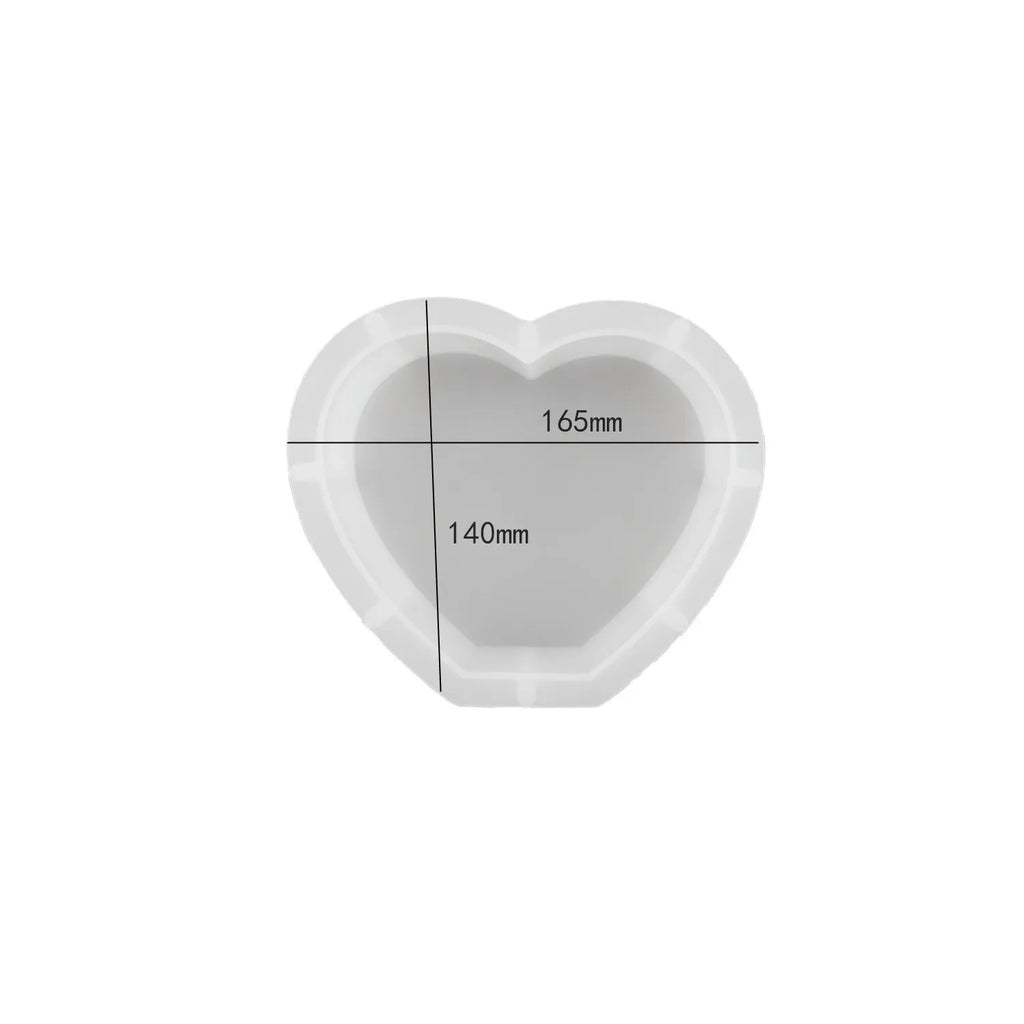 DIY Crystal Silicone Resin Mold Geometry Large Cube Heart Shaped Round Rectangular Mirror Silicone Mold For Resin Casting Making