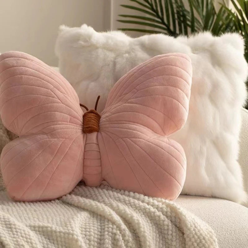 Ins Wind Girl Heart Butterfly Pillow Pillow Soft Pink Butterfly Hug