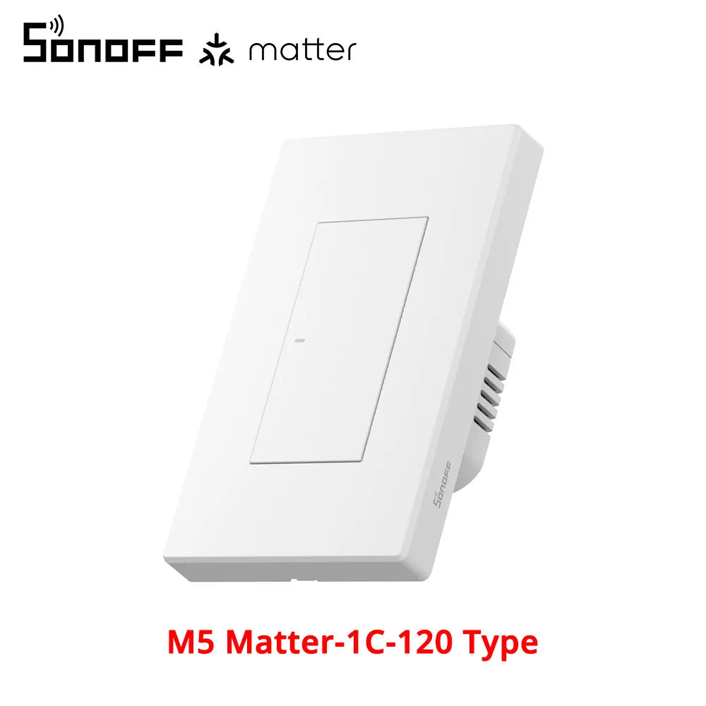 SONOFF M5 Matter WiFi Smart Wall Switch Smart Home Remote Control Works with Apple Home Alexa Google Assistant Alice