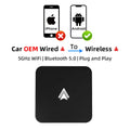 Mini Box Dongle Wired To Wireless Carplay Android Auto For Audi Toyota Mazda Nissan Chevrolet Suzuki Subaru Kia Ford Opel Skoda