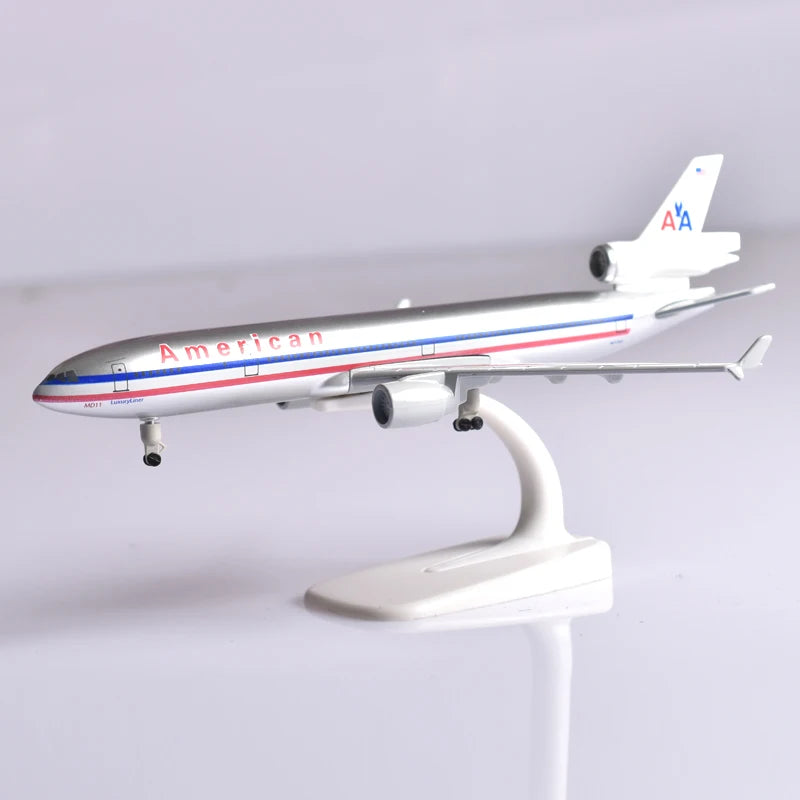 JASON TUTU 20CM Diecast Metal Planes American McDonnell Douglas MD-11 Plane Airplane Model Aircraft Model Collect Gifts ﻿