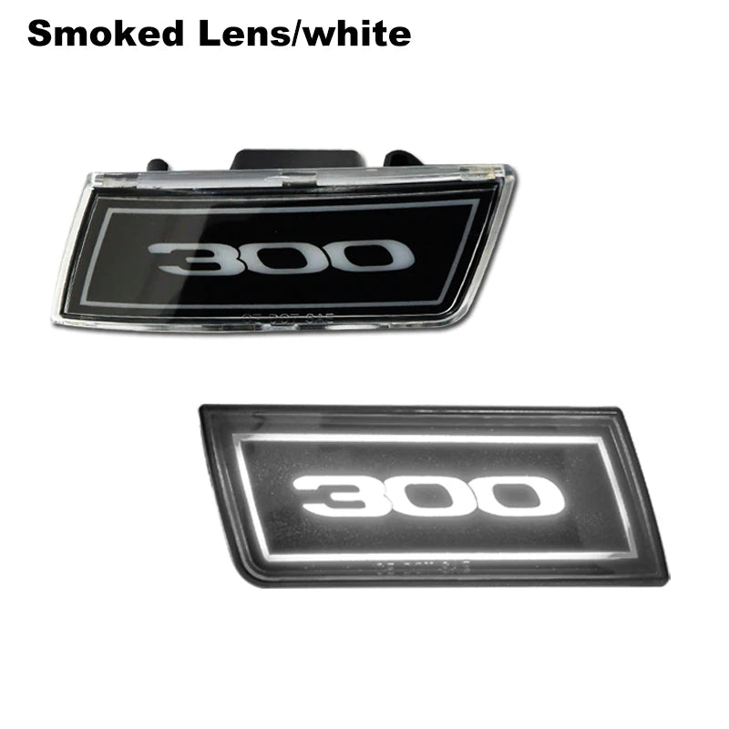 For Chrysler 300 300C 3D Optic 300 logo LED Side Marker Light Assembly Turn Signal Lamps Parking Lamp 2005-2010