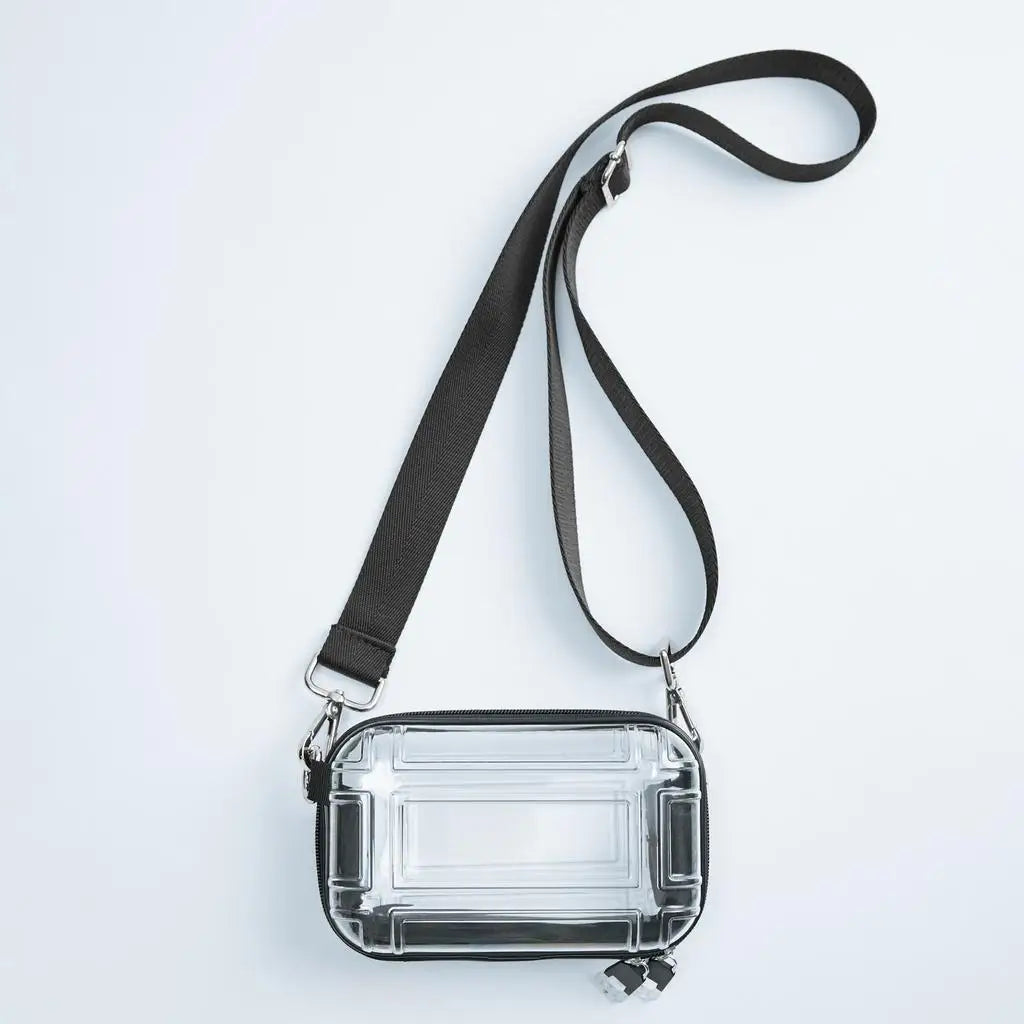 PP Transparent Cosmetic Bag New Simple Fashion Wash Bag Woman Portable Travel Overnight Bag Messenger Bag Mini Luggage Bag