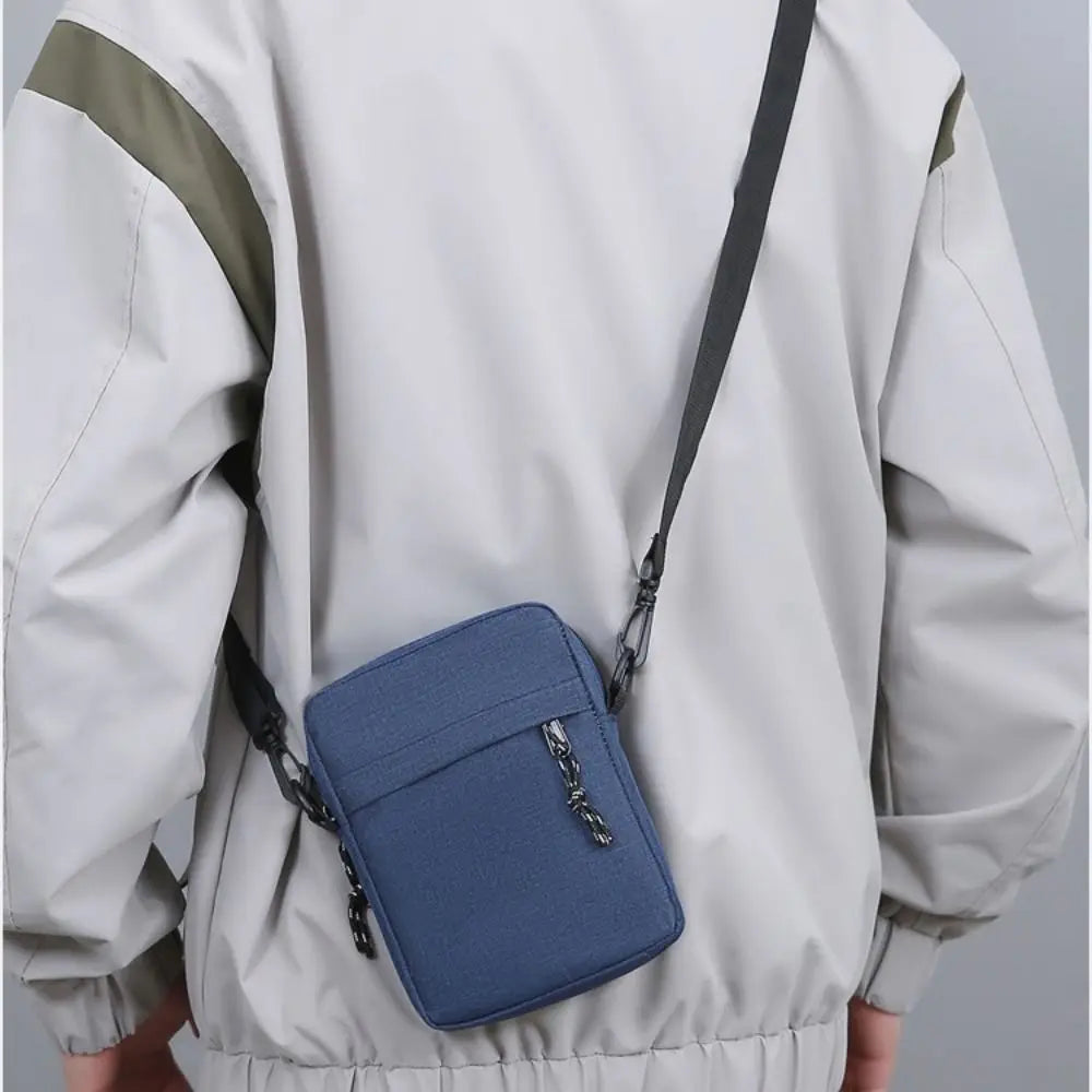 New Casual Men Messenger Bag Nylon Korean Sports Shoulder Bag Student Phone Bag Simple Shopper Bags Small Handbag