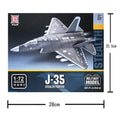 1:72 Scale ABS China Fighter J-35 Model 3D Puzzle Assembly Die-Cast Military airplane toy Building Kit Boy Collectible Gift