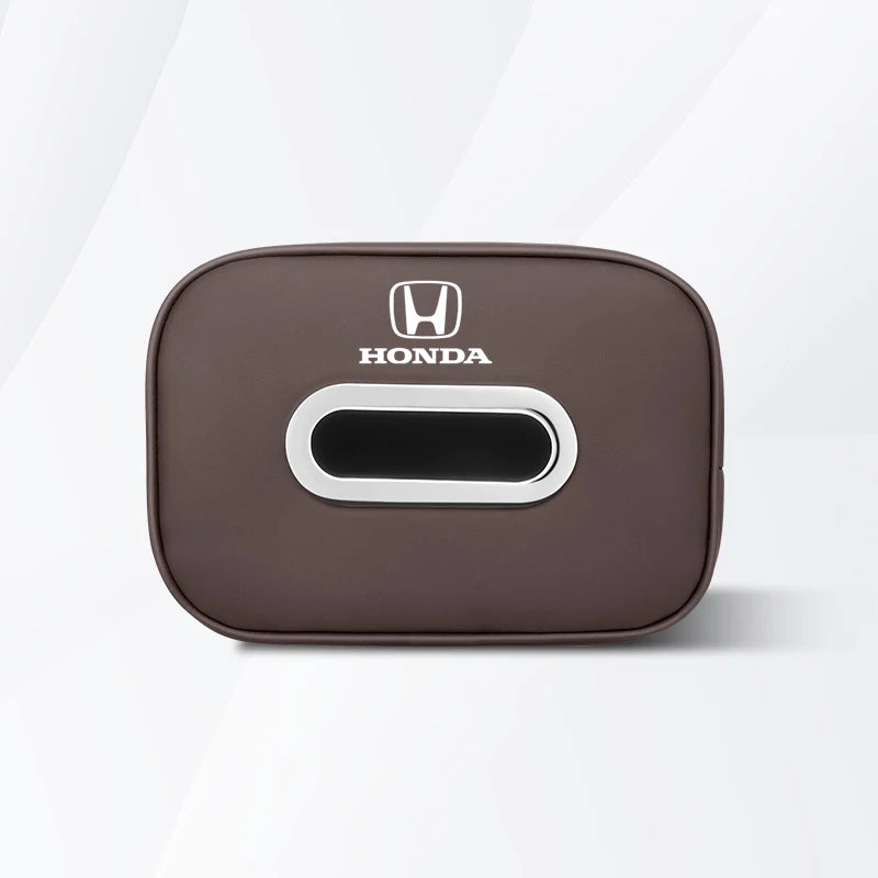 Car Tissue Box Quality Leather Auto Paper Towel Storage Bag For Honda Civic Fit Jazz Accord Pilot CRV Odyssey Passport City HRV