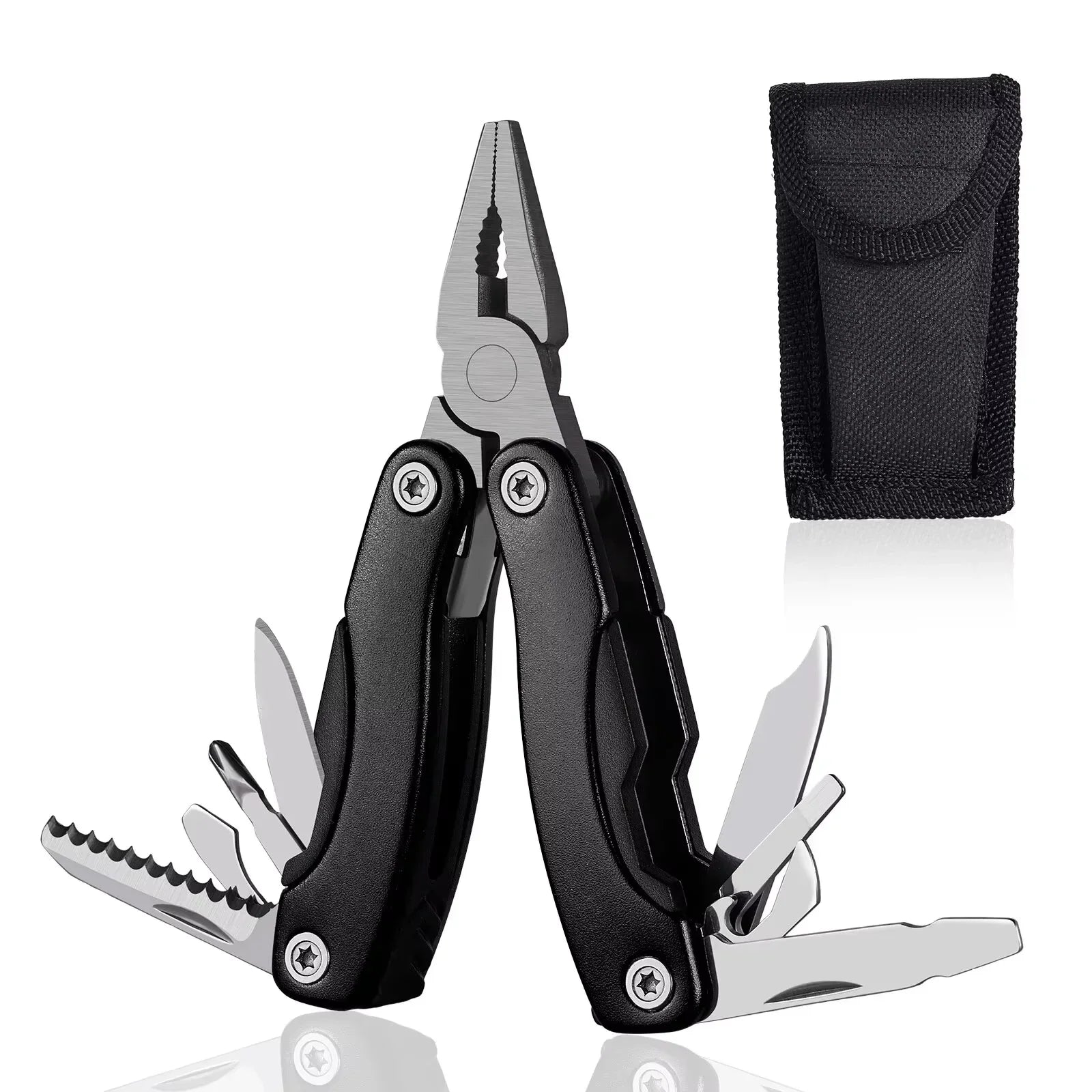 Mini Pocket Multitool Pliers Set, Multi Function Survival Tool for Camping Hiking, Gift for Men