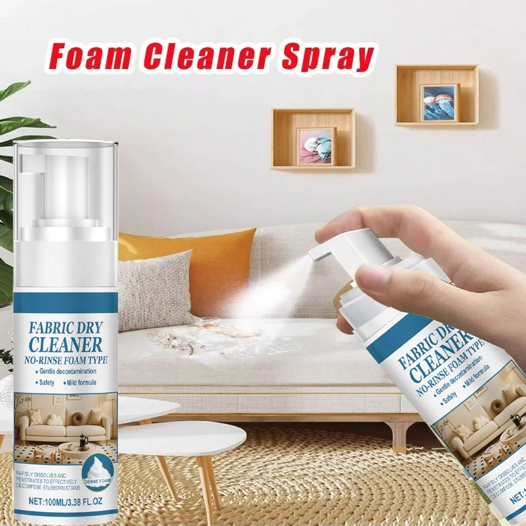 Fabric Sofa Foam Dry Cleaner Multi-Functional Cleaning Solution Clothing Stain Remover for Carpet Curtain No Water Needed Agent