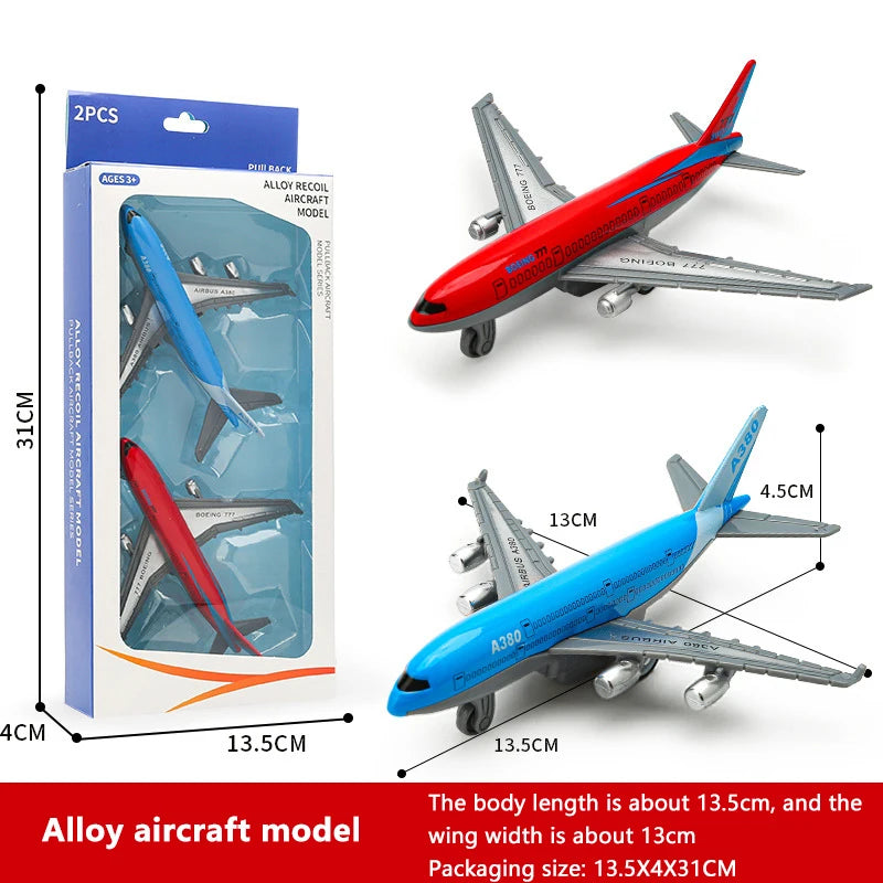 1/2PCS Collectible Alloy B777 A380 Plane For Boys Kids Gift Simulation Metal Aircraft 1:400 Aluminium Airliner Model Toys