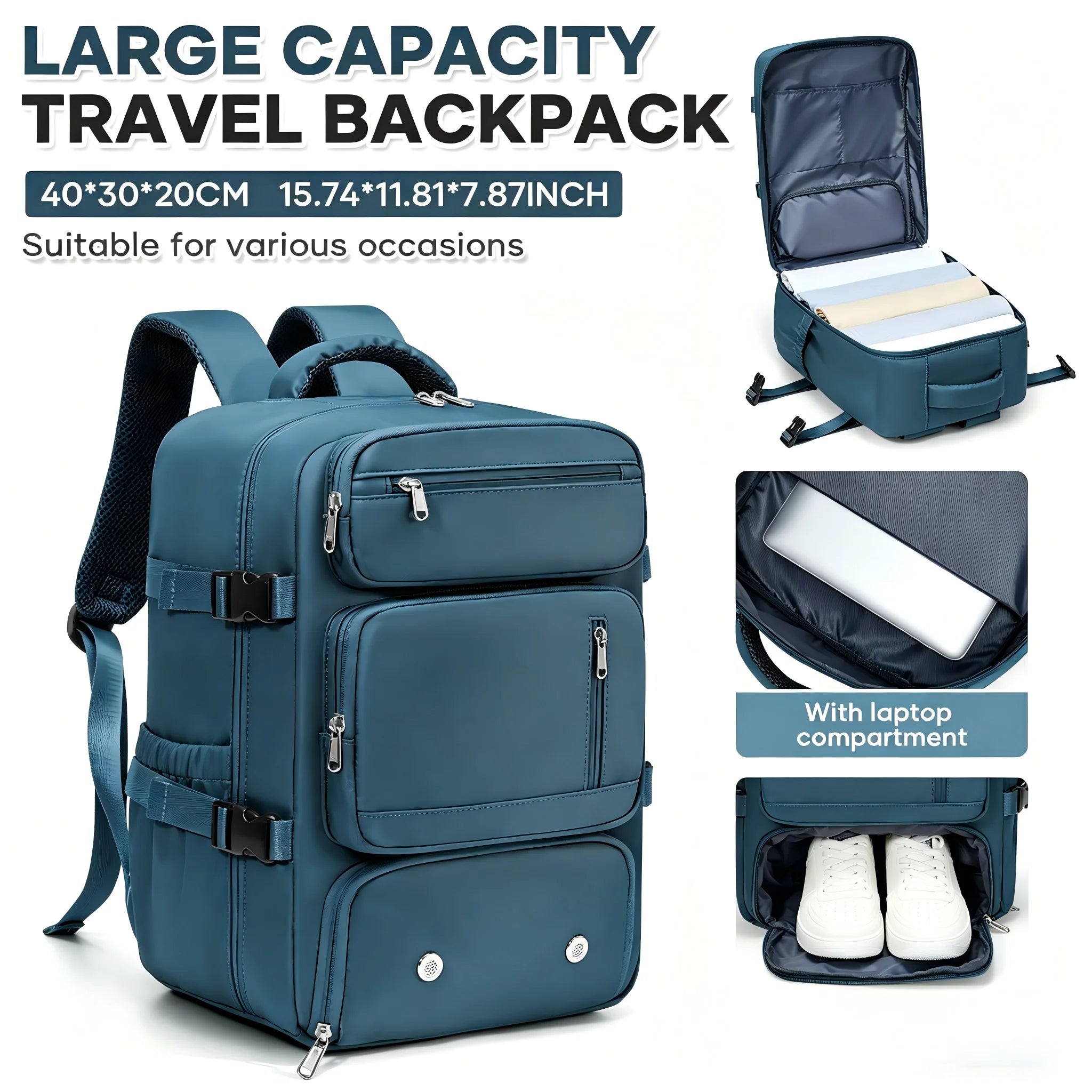 Ryanair Cabin Bag 40x30x20,  Travel Backpack For Women Men Business Laptop Bag, Hand Luggage Backpack Cabin Fly Bag, College Bag