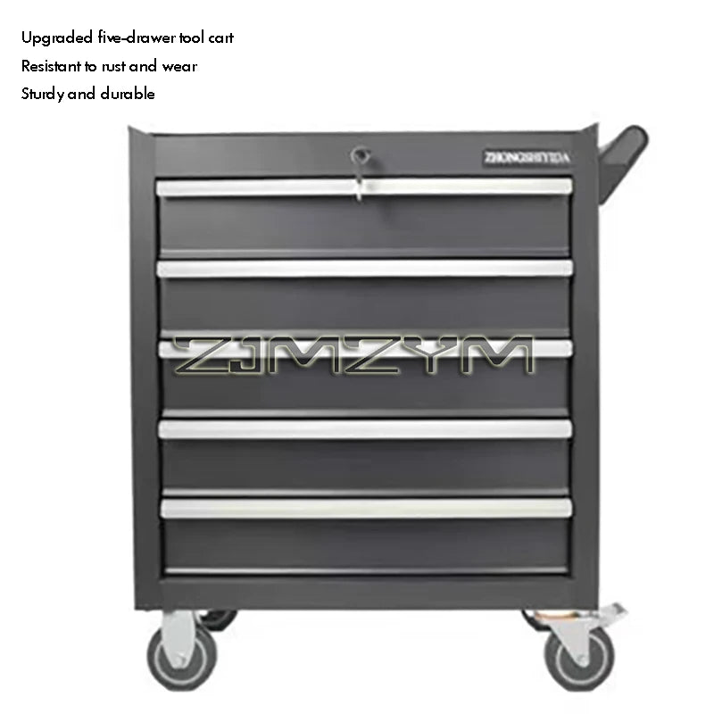 5-Layer Drawer Tool Cabinet  Large Storage Capacity Toolbox Cart Roolling Automotive Tool Cabinet for Workshop Tool Trolley