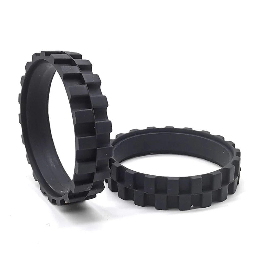 4PCS Black Rubber Tires Wheels Replacement For Roborock S5 S50 S51 S55 Robot Vacuum Cleaner Traveling Spare Parts Accessories
