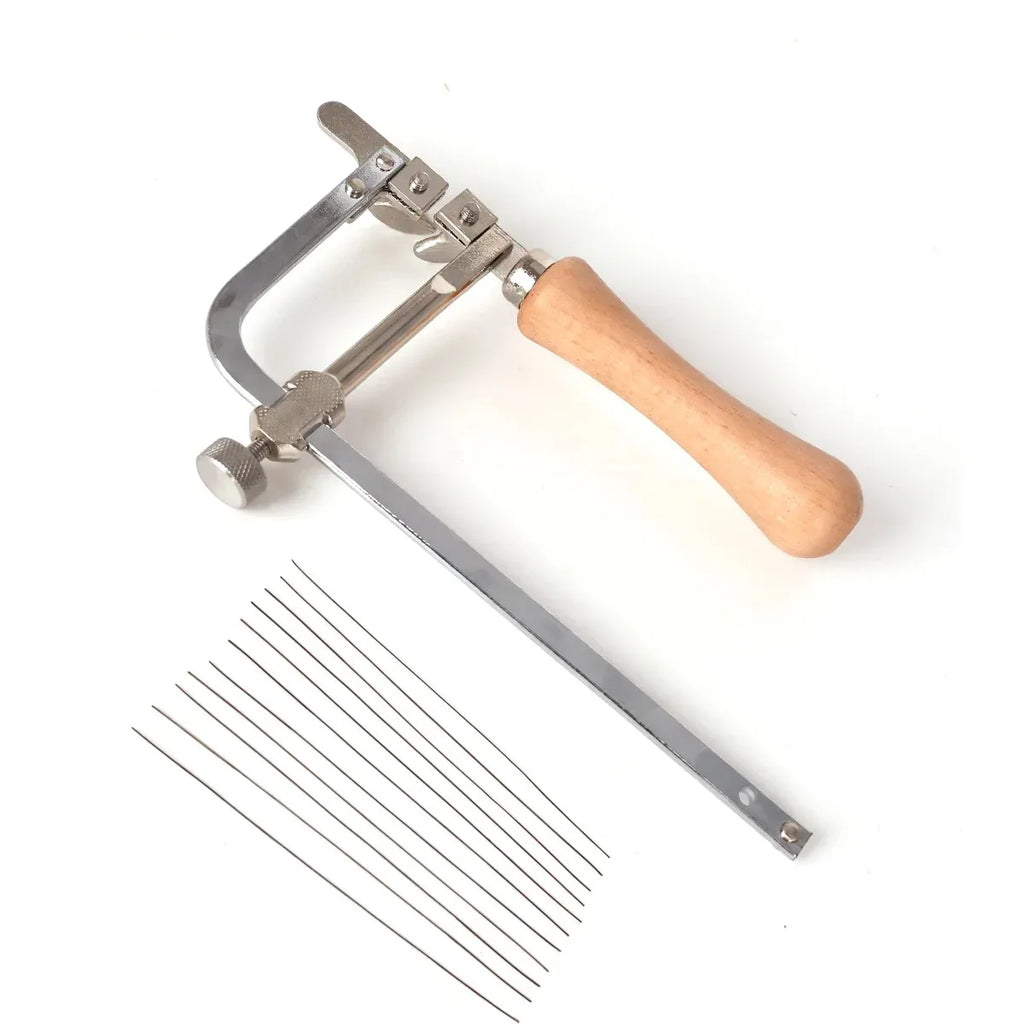 12Pcs Jeweler's Saw Frame Kit with Blades Adjustable Wax Ring Precision Cutting Metal Saw for Jewelry Making Hand Tools