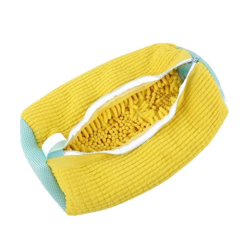 1PCS Wash Shoes Bag Padded Net Laundry Shoes Protector Fluffy Fibers Polyester Washing Shoes Machine Laundry Bag Drying Bags