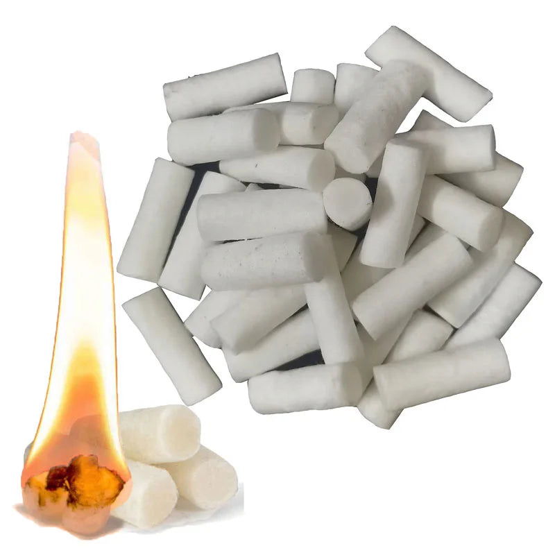 30pcs Mini Cotton Stick Outdoor Tools Natural Camping Hiking Emergency Survival Warm Oneself