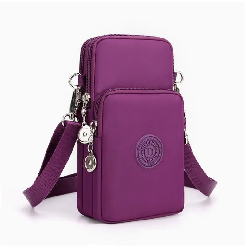 Stylish Beige Multi Pocket Crossbody Sling Bag Lightweight Phone Purse with Adjustable Strap Shoulder Bag for Women Everyday Use