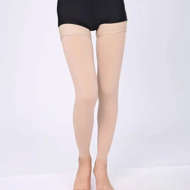 Unisex Class 2 23-32mmHg Thigh High Compression Socks Medical Support Stockings for Varicose Vein Prevention & Stress Relief